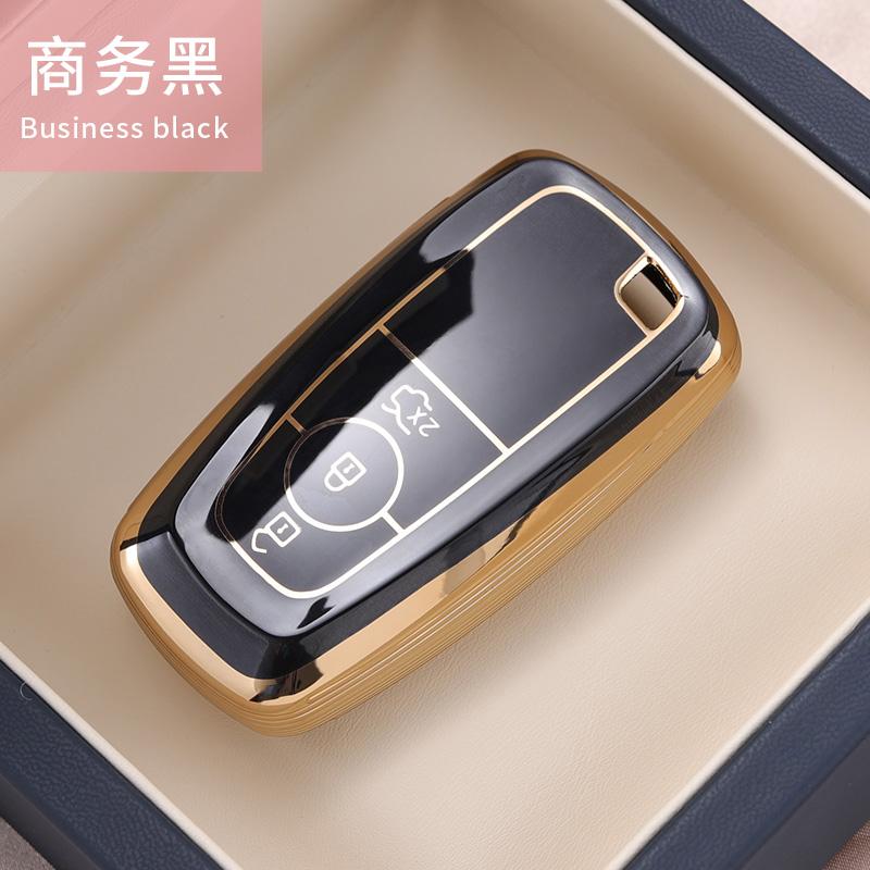Styling Mouldings Car Key Case Cover Protect Shell Bag For Ford Fusion Mustang Explorer F150 F250 F350 EcoSport Edge S-MAX Range