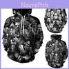 Vibrant 3d Print Skull Hooded Sweatshirt For Men And Women With Soft Breathable Material