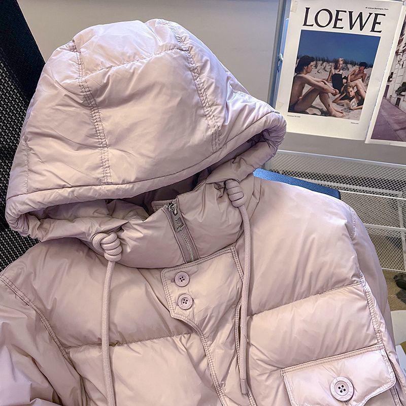 Petite Women's 2024 Winter Hooded Cotton Jacket - Short, Thick, and Warm