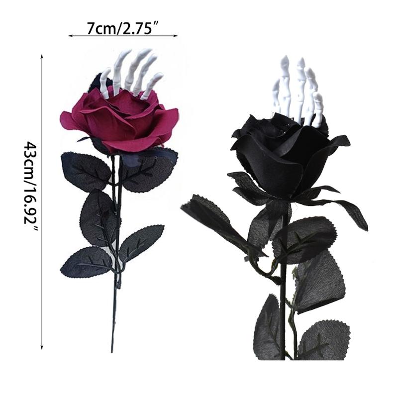 Halloween Skeleton Hand Bone Flower Artificial Rose for Festival Party Home Decorations DIY Flower Arrangement Bouquet