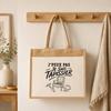 Sac cabas - PLANETEE - J’peux pas je suis Tapissier - Toile de jute et coton - 43×33×21 cm (21 L) - Anses coton porté épaule