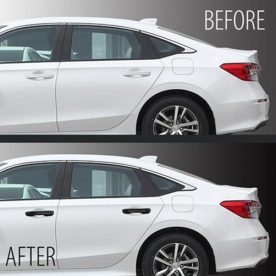 For Honda Civic   2024 2025 Glossy Black Car Exterior Door Handle Cover