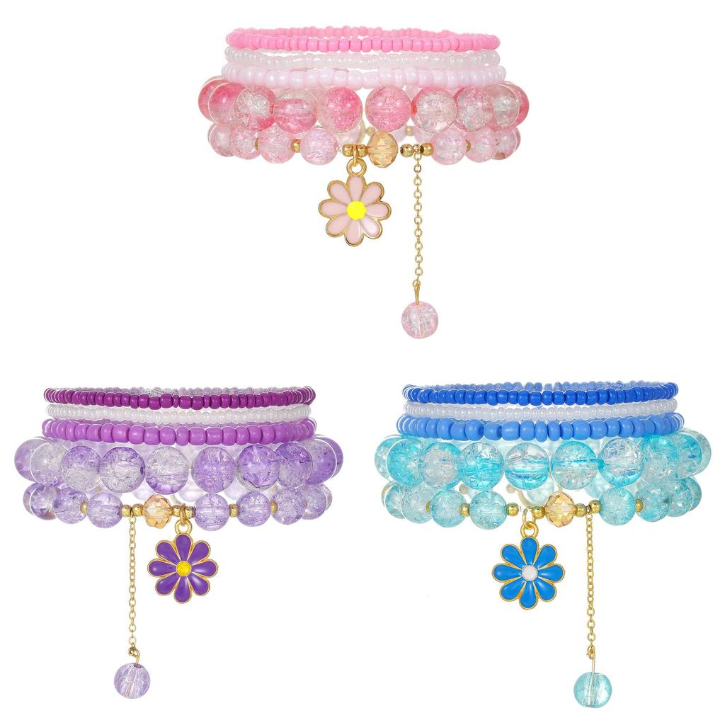 Summer Girl Fashion Hand Jewelry With Crystal And Flower Design For Travel Gifts