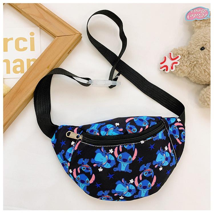 

Принт Кроссбоди Нагрудная Сумка Мультяшная Уличная Повседневная Детская Милая Поясная Сумка чёрный