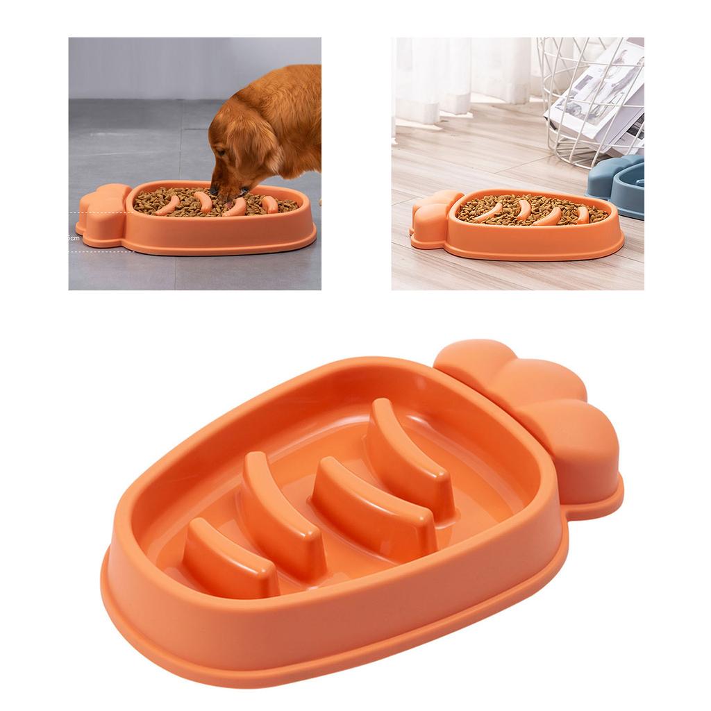 Cat Slow Feeder Prevent Choking 5 Slots Smoothing Anti Slip Durable PP Multifunction Cat Food Bowl