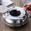 Stainless Steel Ashtray with Lid - Windproof, Rust Proof, Suitable for Home, Office, and Outdoor Use