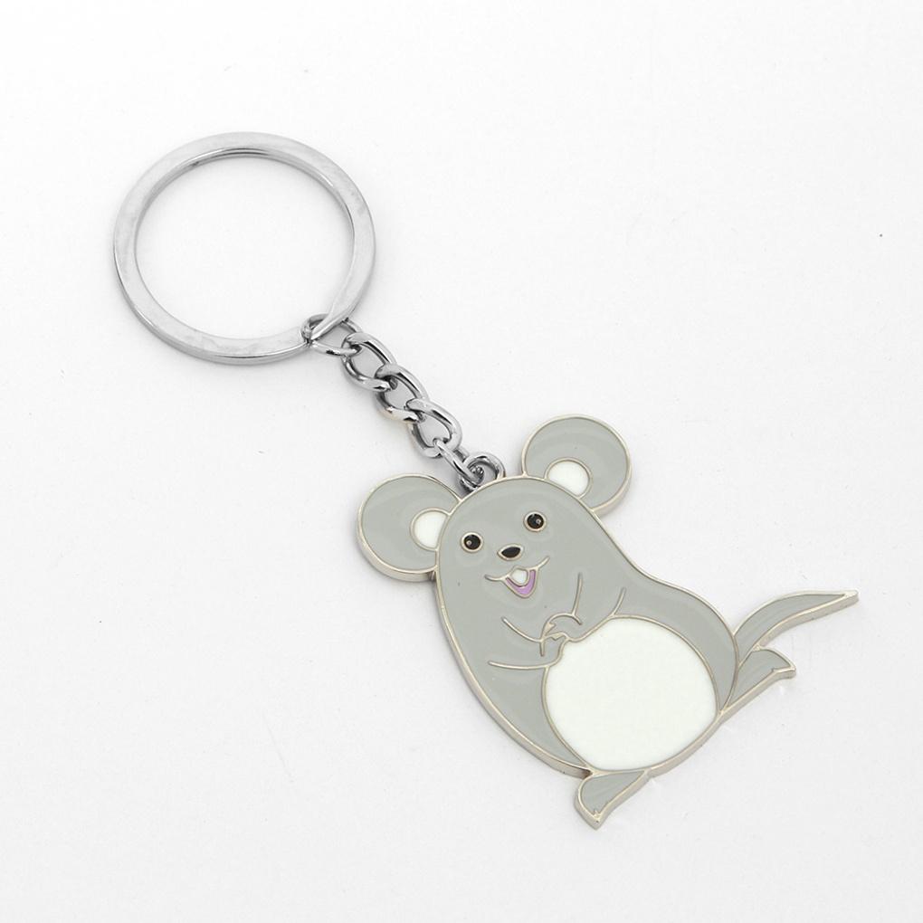 Gray Rat Keychain Year of the Rat Car Key Holder
