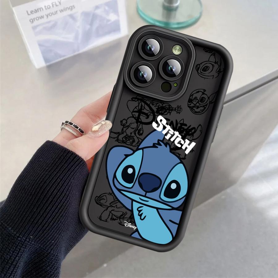 Cartoon Stitch Cool Phone Case for Apple iPhone 15 16 Pro Max 13 14 Plus 12 11 Pro Plus Matte