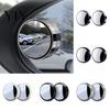 Safety Rear View Mirror 1 Pair Car Rearview Blind Spot Mirror, 360 Degree Adjustable Suction Cup Small Auxiliary Round Convex Glass Wide Angle Driving