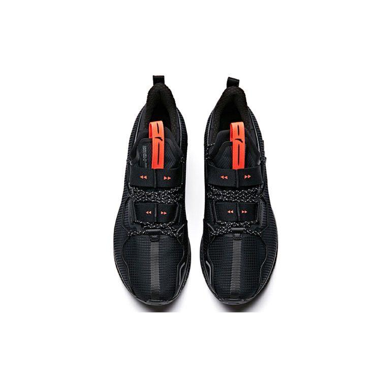 Anta A Flashfoam Wormhole Technology Sports Slip Resistant Low Top Running Shoes Men's Black 112025598-2