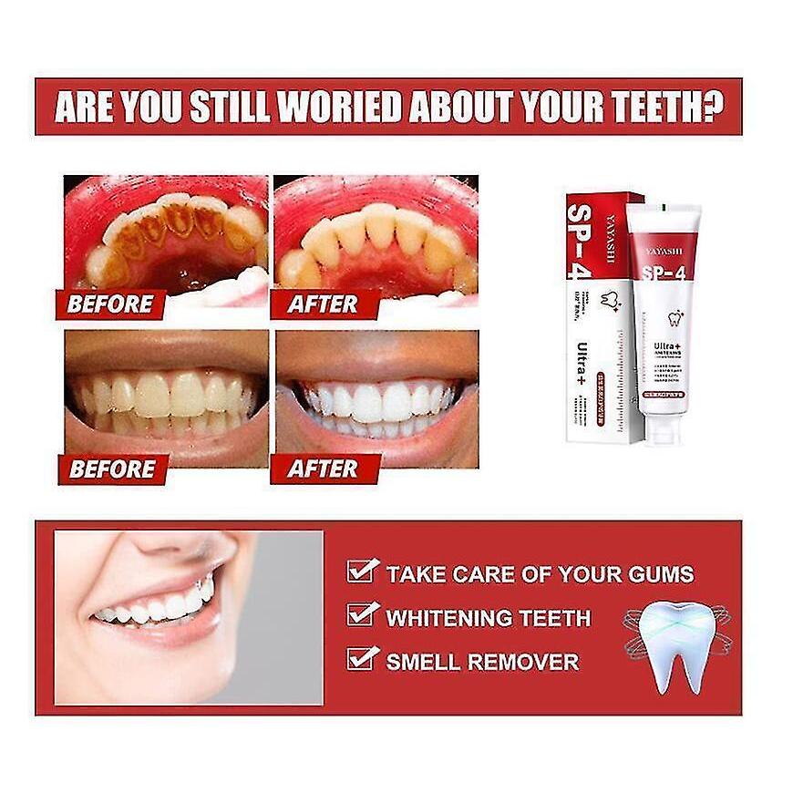 3x 2024 New Sp-4 Probiotic Toothpaste, Yayashi Sp-4 Toothpaste Whitening
