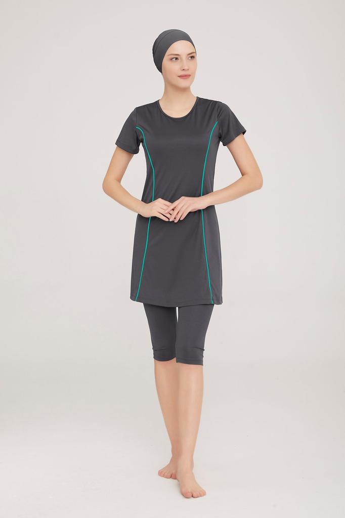 Muslimischer, bescheidener, islamischer Burkini-Badeanzug für den Strand, Bademode, Hijab, Strandmode, Badeanzug 