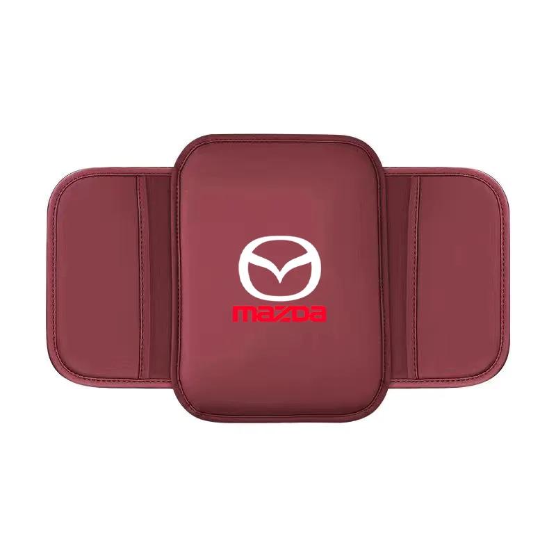 2025 Caldo Protezione Bracciolo Console Centrale in Pelle Scatola Bracciolo Auto Tappetino Tasca Portaoggetti per Mazda 3 6 Axela Atenza CX 5 MX5 auto ac