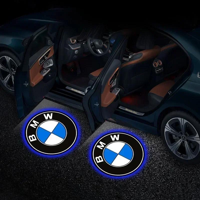 E60 For BMW MINI 2pcs Welcome Light Car Door Projector Lamps Accessories For MINI Cooper One S Clubman R50 R53 R56 R60 F55 F56