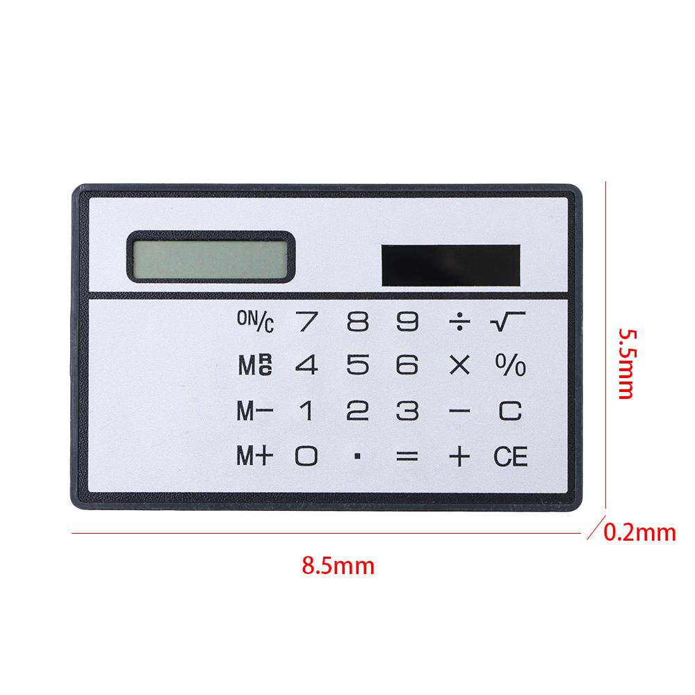 Stationery Solar Powered Calculator Credit Card Calculator Mini Calculator Pocket Calculator