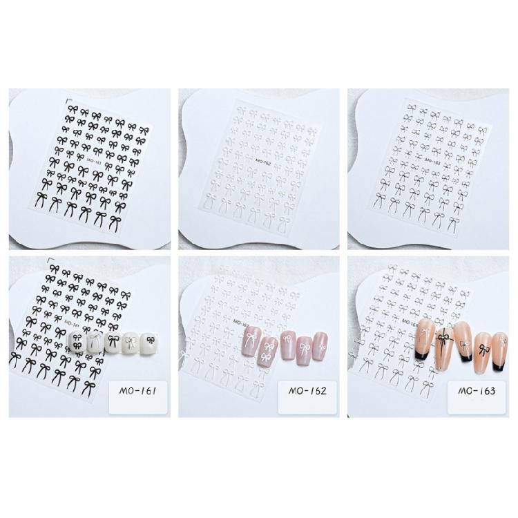 Eye Catching 3D Bowknot Stickers Embossed DIY Manicure Accesoriies for Women