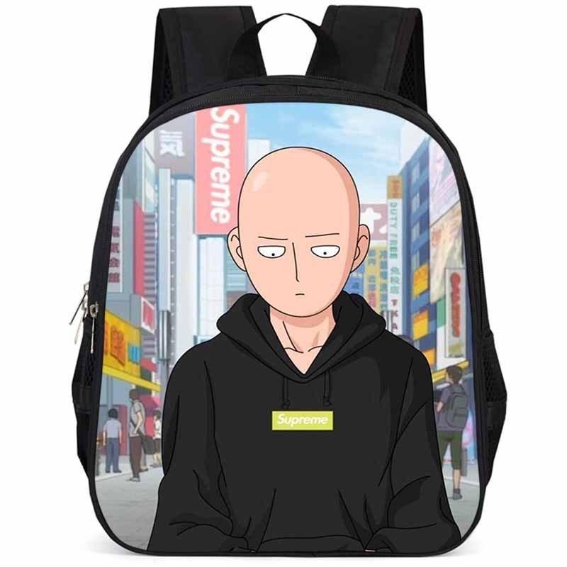 One Punch Man 15-inch Large Capacity Lightweight Oxford School Backpack For Kids