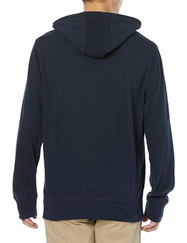Amazon Essentials Men's Lightweight Jersey Pullover Hoodie, Navy, Size L