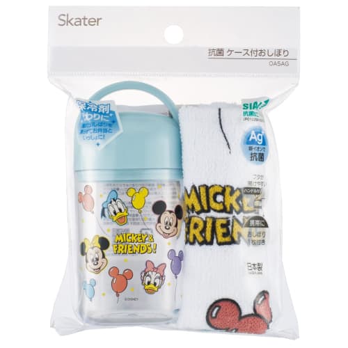 Skater Antibacterial Wet towel set with case Wet towel 32 x 30.5 cm Made in Japan Disney Mickey & Friends Balloon OA5AG