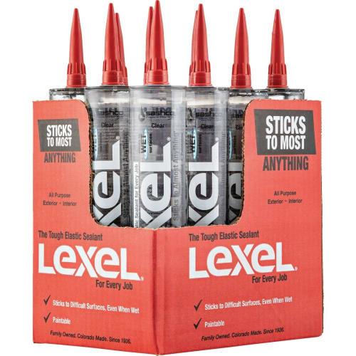 Sashco 13010 10.5 Oz. Sashco Sealant Clear Lexel Adhesive Caulk, 10.5 Oz.