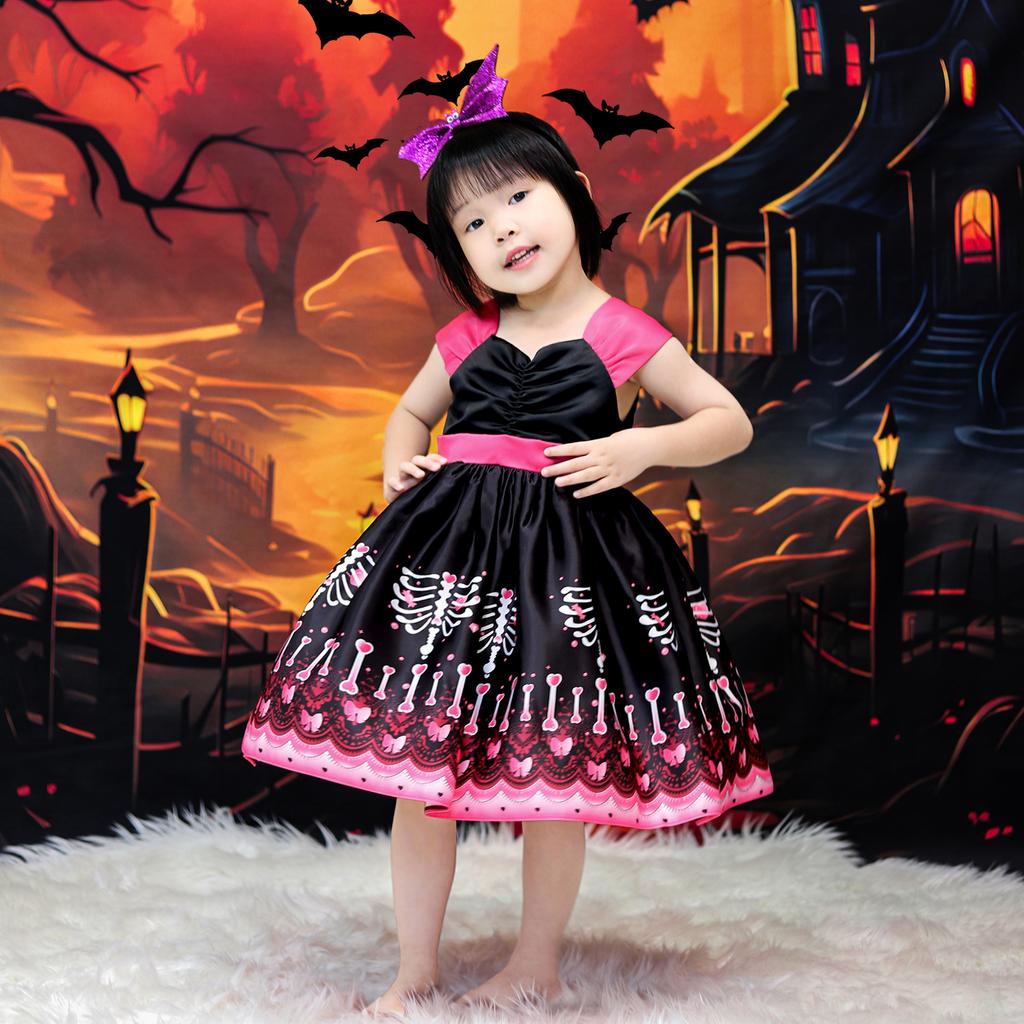 Halloween Kleider Blumenmädchenkleid Kleinkind Taufe 1. Geburtstag Kleid Baby Mädchen Kleidung Prinzessin Hochzeitsfeier Kinderkostüm