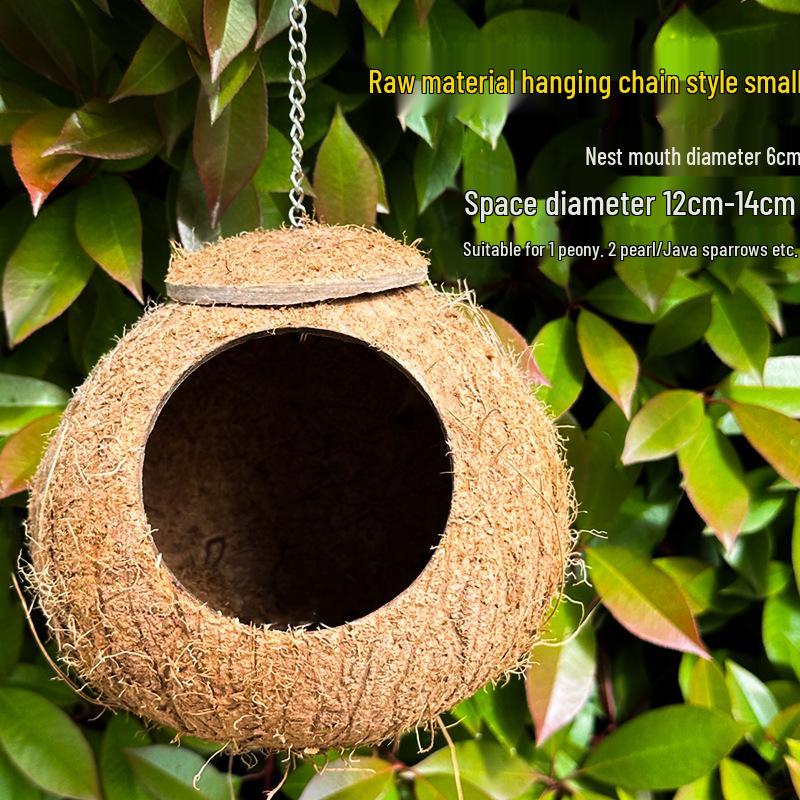 Hand-Woven Straw Nest for Small Birds: Parrot, Budgie, Conure, Finch