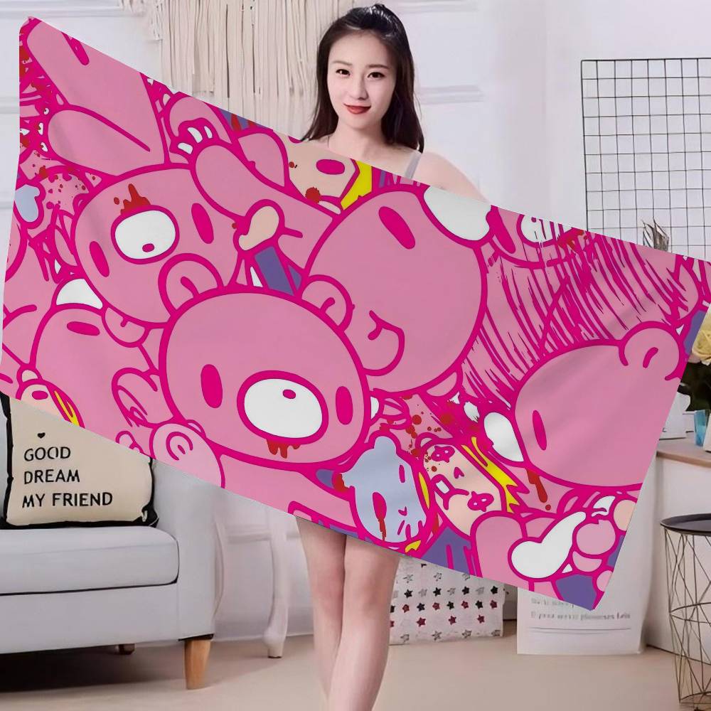 Cartoon G-gloomy Bear Großes Mikrofaser Strandtuch Schnelltrocknendes Handtuch Sandstrandtücher Poolhandtuch für Reise Schwimmbad Yoga