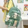 Schoolbagins style large capacity high school backpack for women, Korean version Harajuku ulzzang cartoon backpack, elementary school backpack