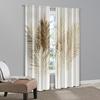 2pcs, Curtain Cloth Spring Curtains&Drapes Brown Palm Polyester (without Rod) Decorations For Home Use for Bedroom Living Room