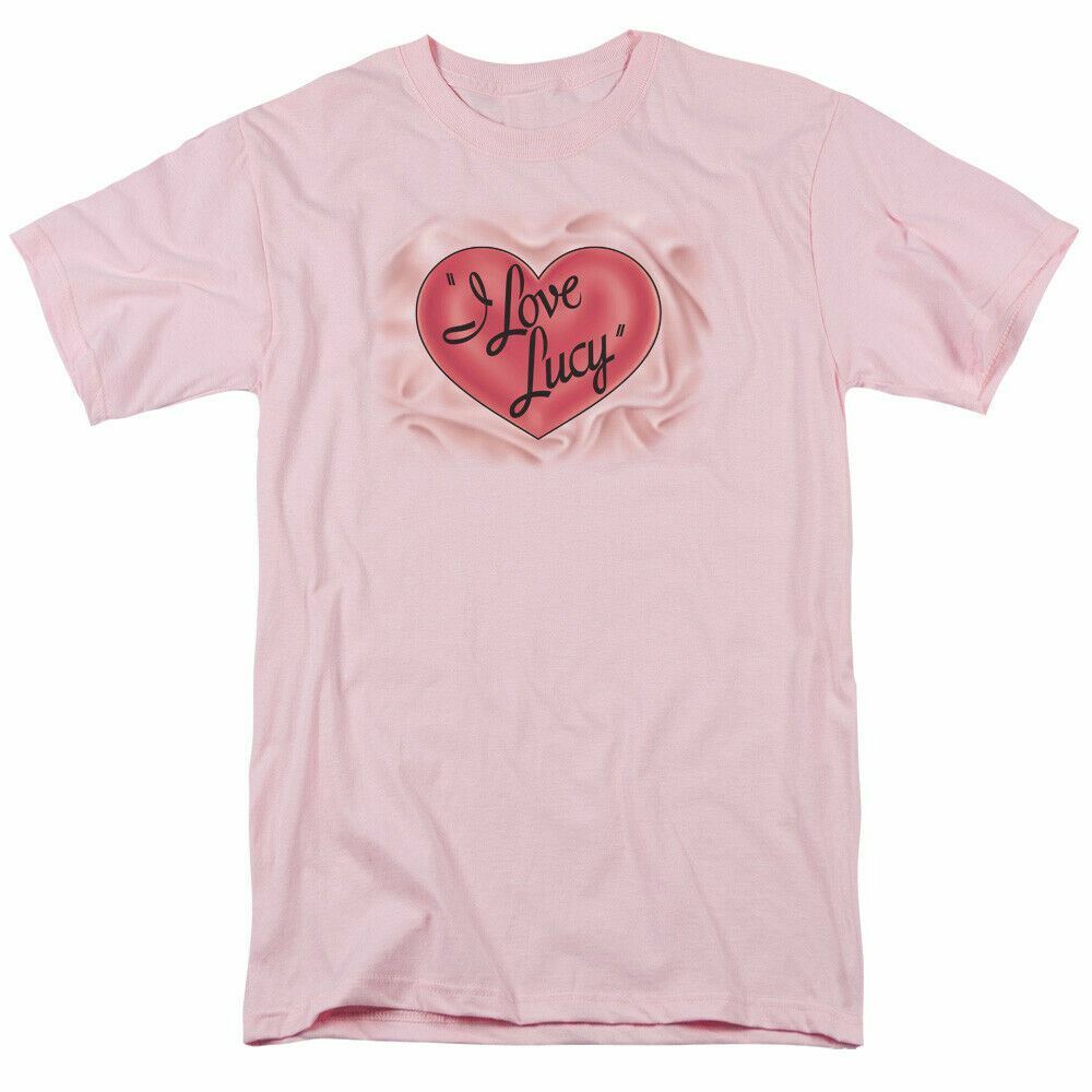 

I Love Lucy Classic Logo T Shirt Mens Licensed Classic TV Show Light Pink XL