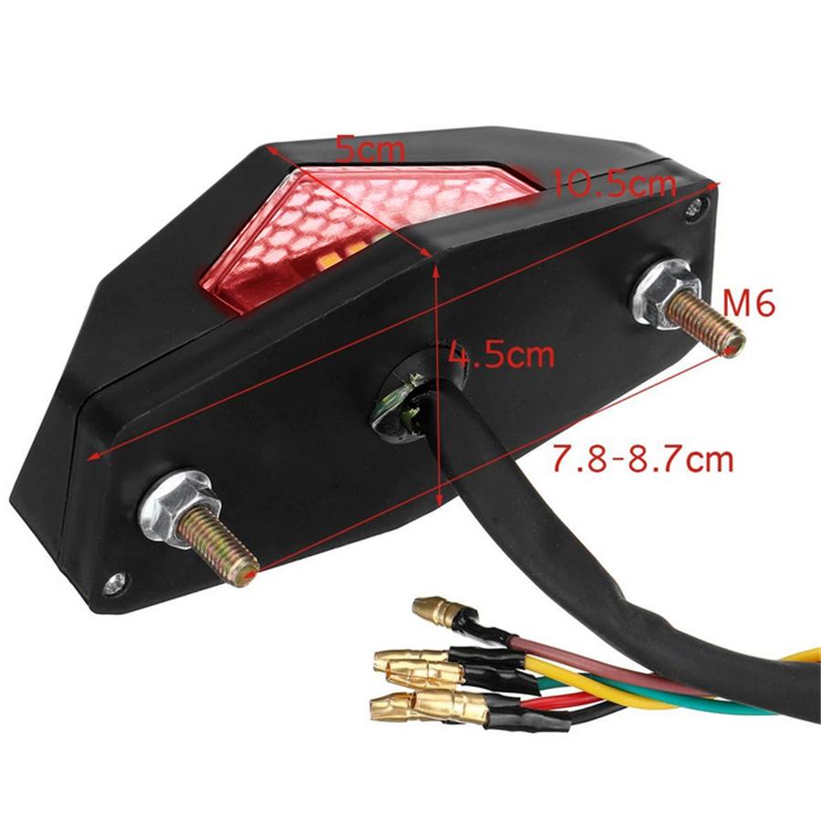 12V 5In1 Motorcycle ATV LED Rear Tail Brake Stop Signal Lamp Turn Signal Light