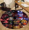 Five Nights at Freddy's Pattern Round Rug, Indoor/Outdoor Mat, for Picnic, Gameroom, Bedroom, Office, Living Room, Home Decor Carpet, Birthday Gift