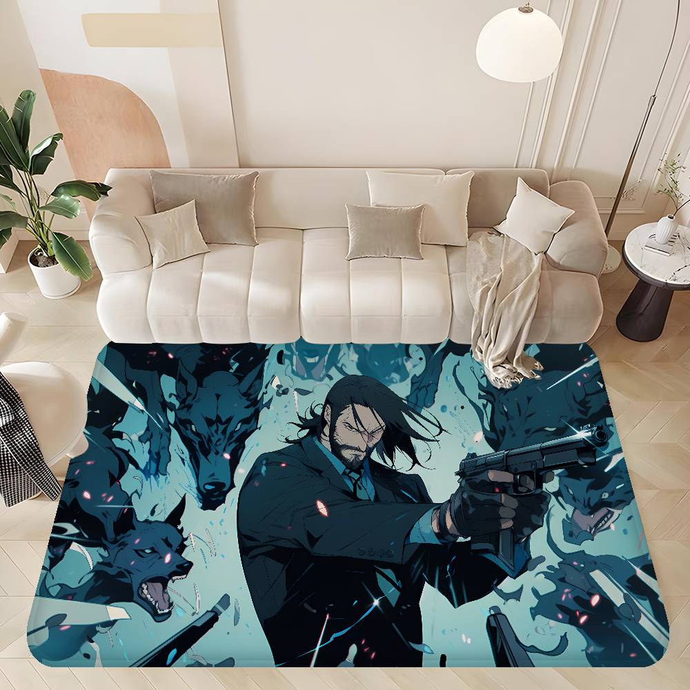 Movie John Wick Bathroom Mat Kids Room Bedroom Decoration Balcony Anti-Slip Doormat Living Room Welcome Rug