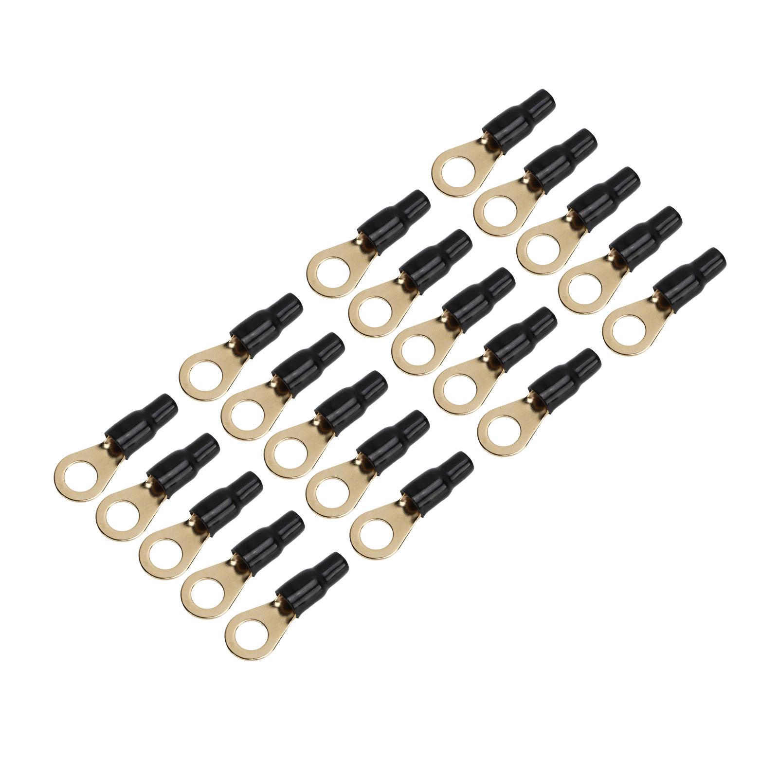 

20 Pcs 4GA Wire Lugs Copper Ring Cable Terminal Ends Connector for Distribution Box Vehicle