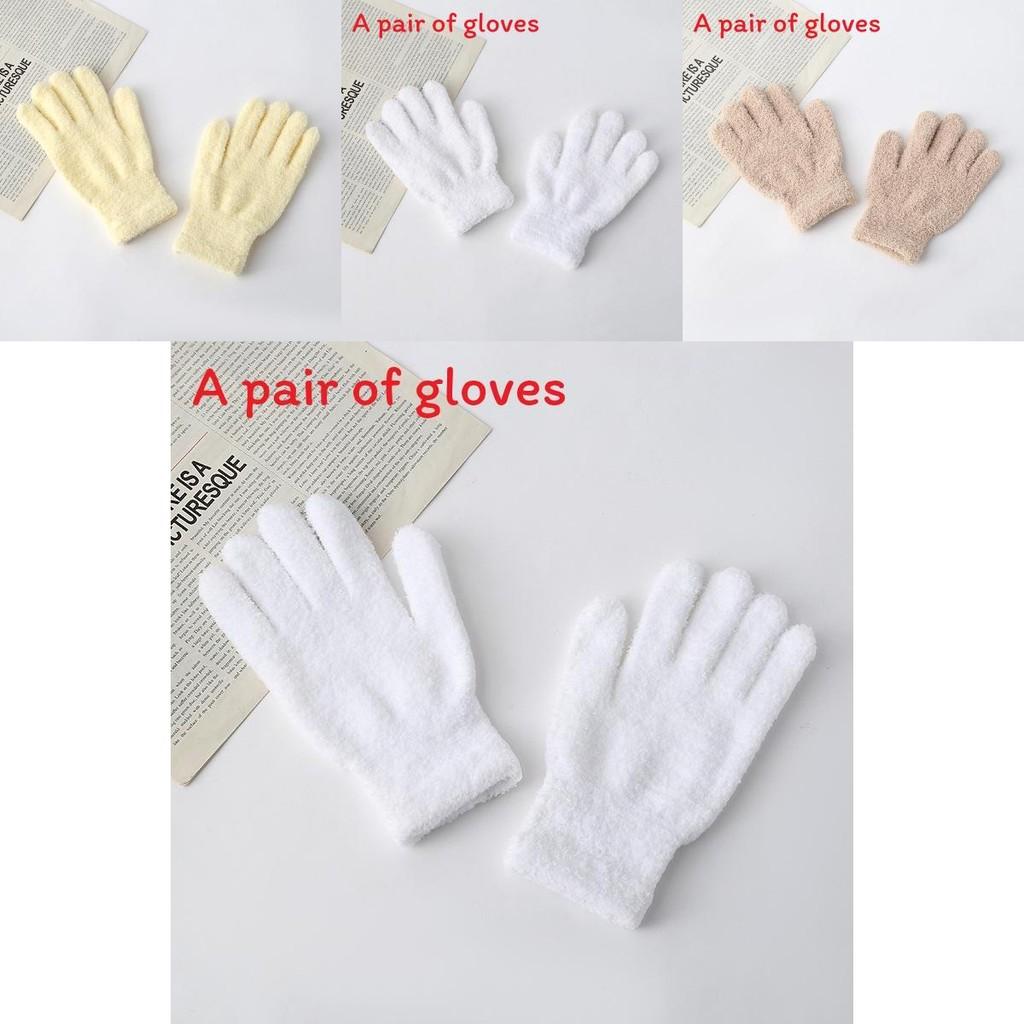 Simple Solid Color Adult And Children Winter Warm And Windproof Plush Gloves For Winter Outdoor Activities