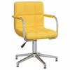 Day and Night - Day and Night Mustard Yellow Fabric Swivel Dining Chair