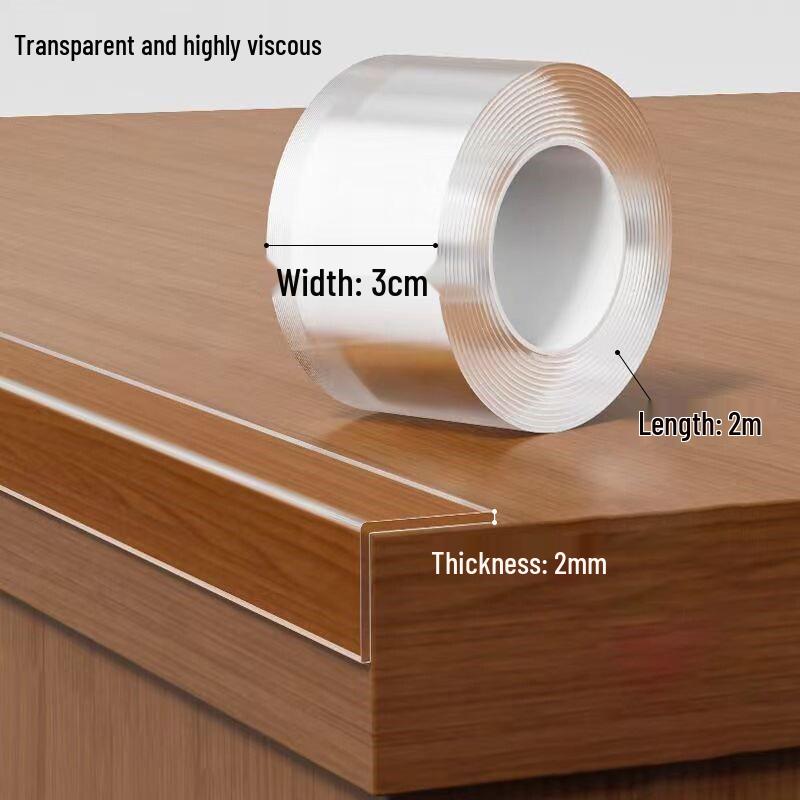 Self-Adhesive Transparent Silicone Corner Protector for Walls and Edges