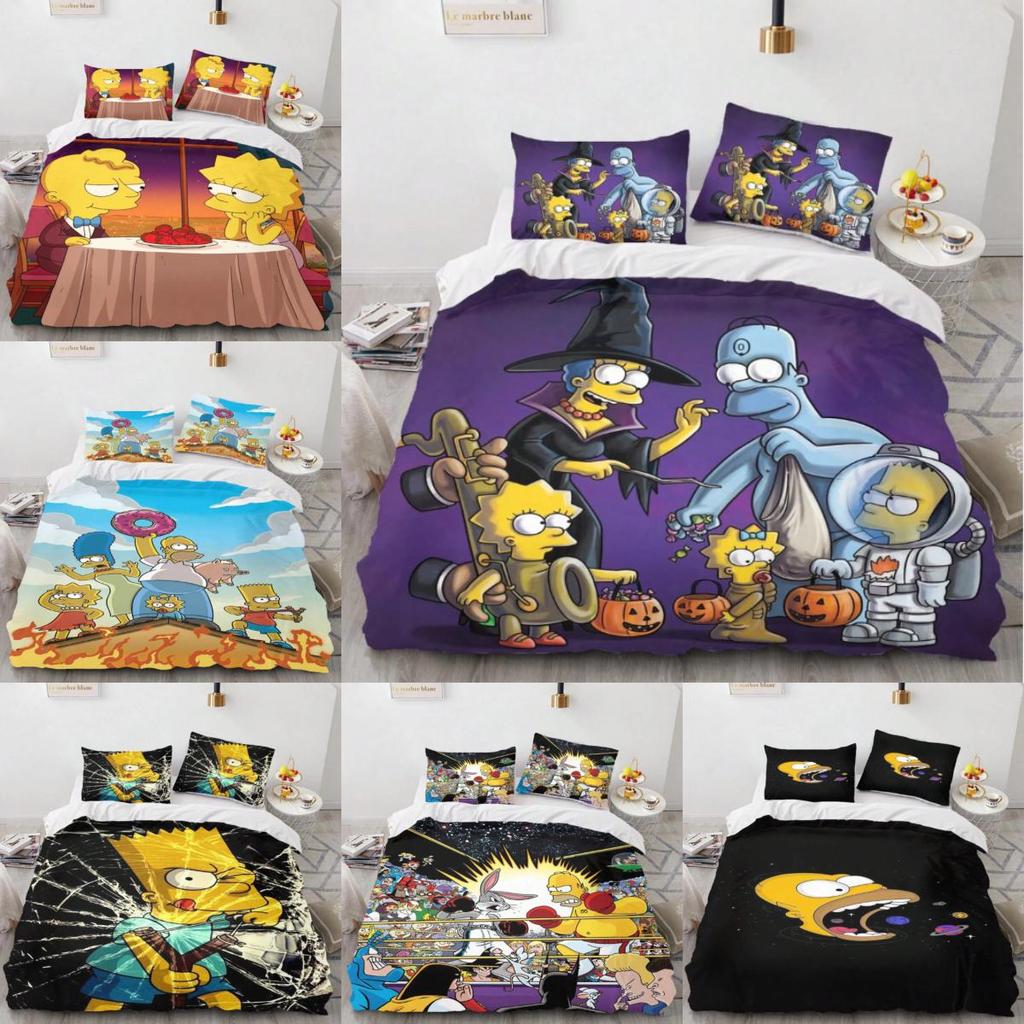 Anime Simpsons The 3d Print Duvet Cover Pillowcase Set Bedroom Gift Bedding