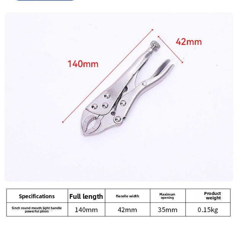 Robustní samosvorné kleště s nastavitelnou kovovou obličejovou svěrkou pro zpracování dřeva a svařovací opravy - Multifunkční tlakové kleště