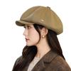 Hats for Women In Autumn and Winter British Retro Windproof Warm Beret Outdoor Casual Painter Hat Big Head Circumference Octagonal Hat New