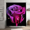 Marble Print Shower Curtain Pink Black Swirl Design For Bathroom Decor