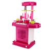 Simulation Kitchen Toy Set Children Cooking Tableware Toys with Light Sound Effect