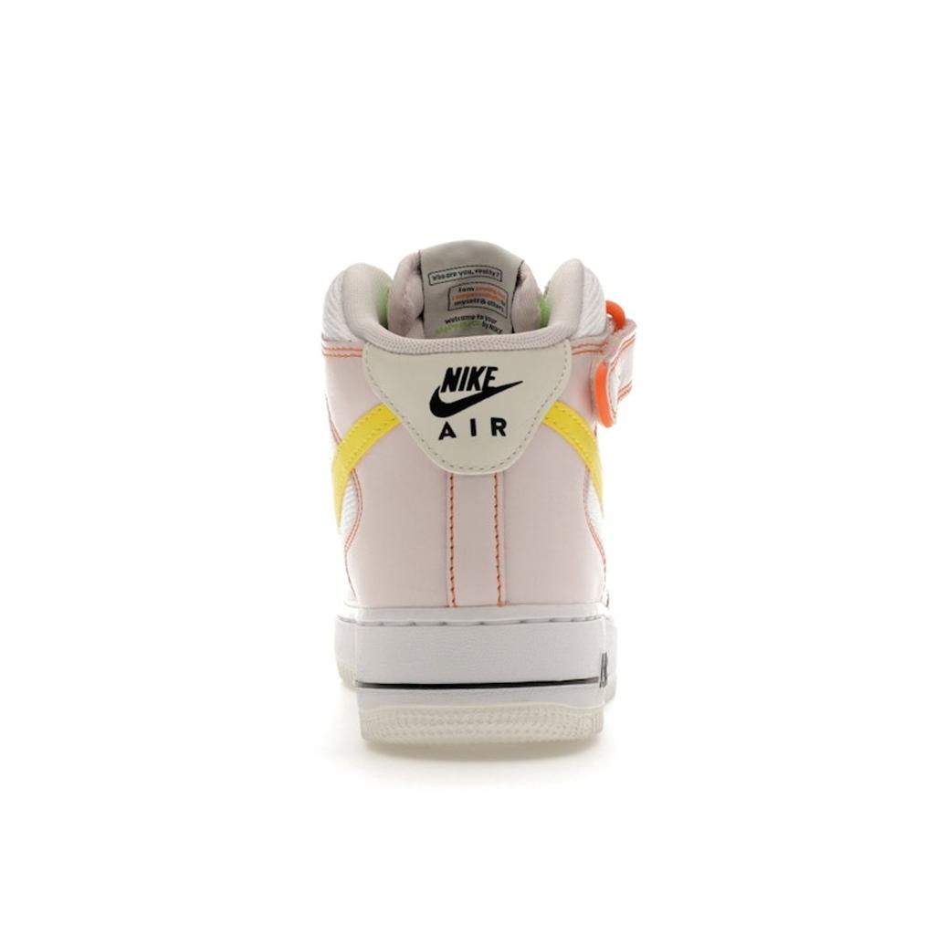 Nike Air Force 1 07 Mid Feel Love Women Sneakers White Pearl-Pink Action-Green FD0869-100