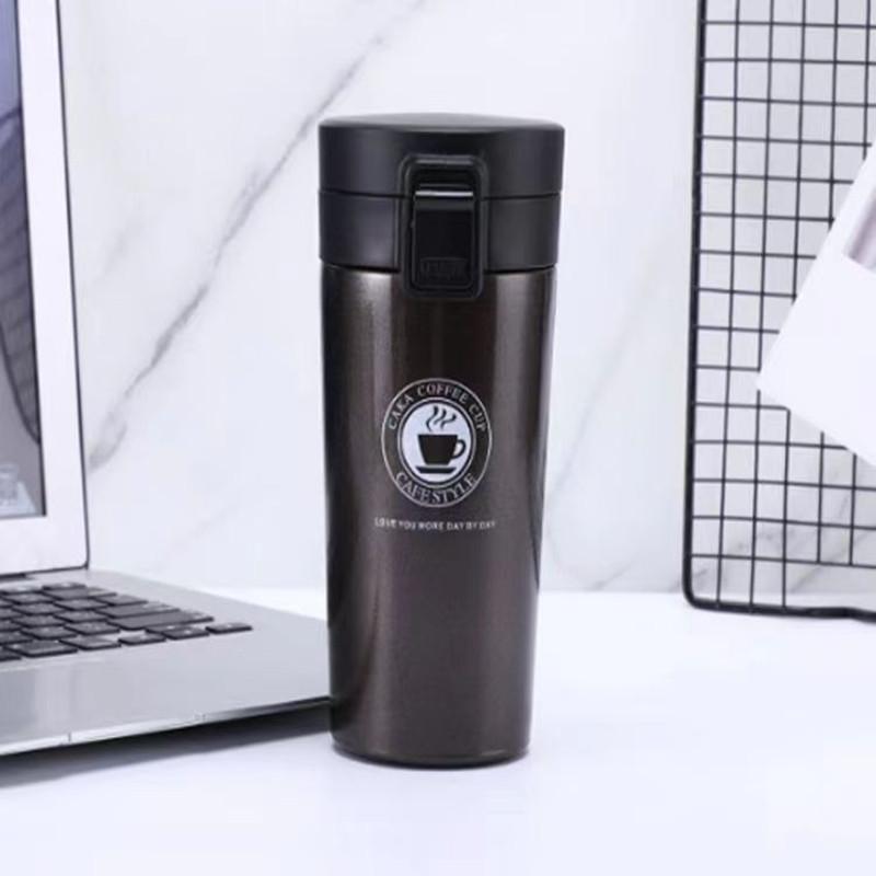 500ML Thermos Coffee Cup Tea Mug Double Layer Stainless Steel Vacuum Insulated Metal Thermos Outdoor Sports Water Bottle