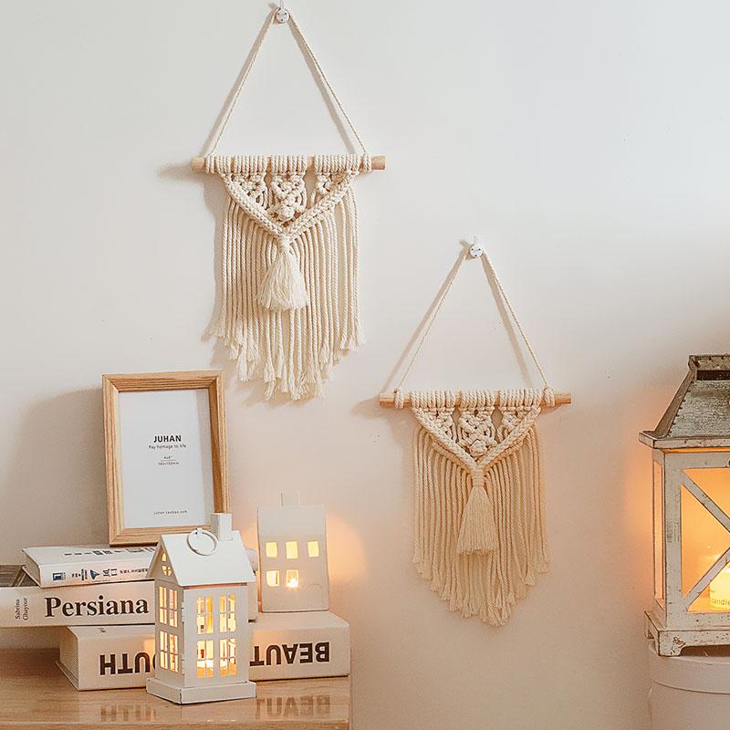 Macrame Wall Hanging Hand Woven Art Tassel Bohemian Tapestry Home Decor Handmade