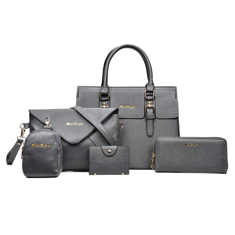 Moda damska 5 sztuk zestaw torebek PU skórzana torba na ramię Crossbody Bag zestaw torebek