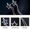 Bean Studs: Retro Five-Pointed Star Korean Tassel Earrings for Women