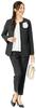 Washable Suit for Frill Jacket and Tapered Wide Plus Sizes Suitable for Entrance and Graduation Ceremonies LL Black [Addrouge] Women, Set-up, Pants,