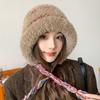 Women's Fair Isle Plush Beanie: Warm, Versatile, Autumn/Winter Lei Feng Style Hat