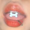 Personalized Cute Bone Tongue Nail  Tongue Ring Stainless Steel Tongue Nail Punk Style Body Piercing Jewelry Gifts